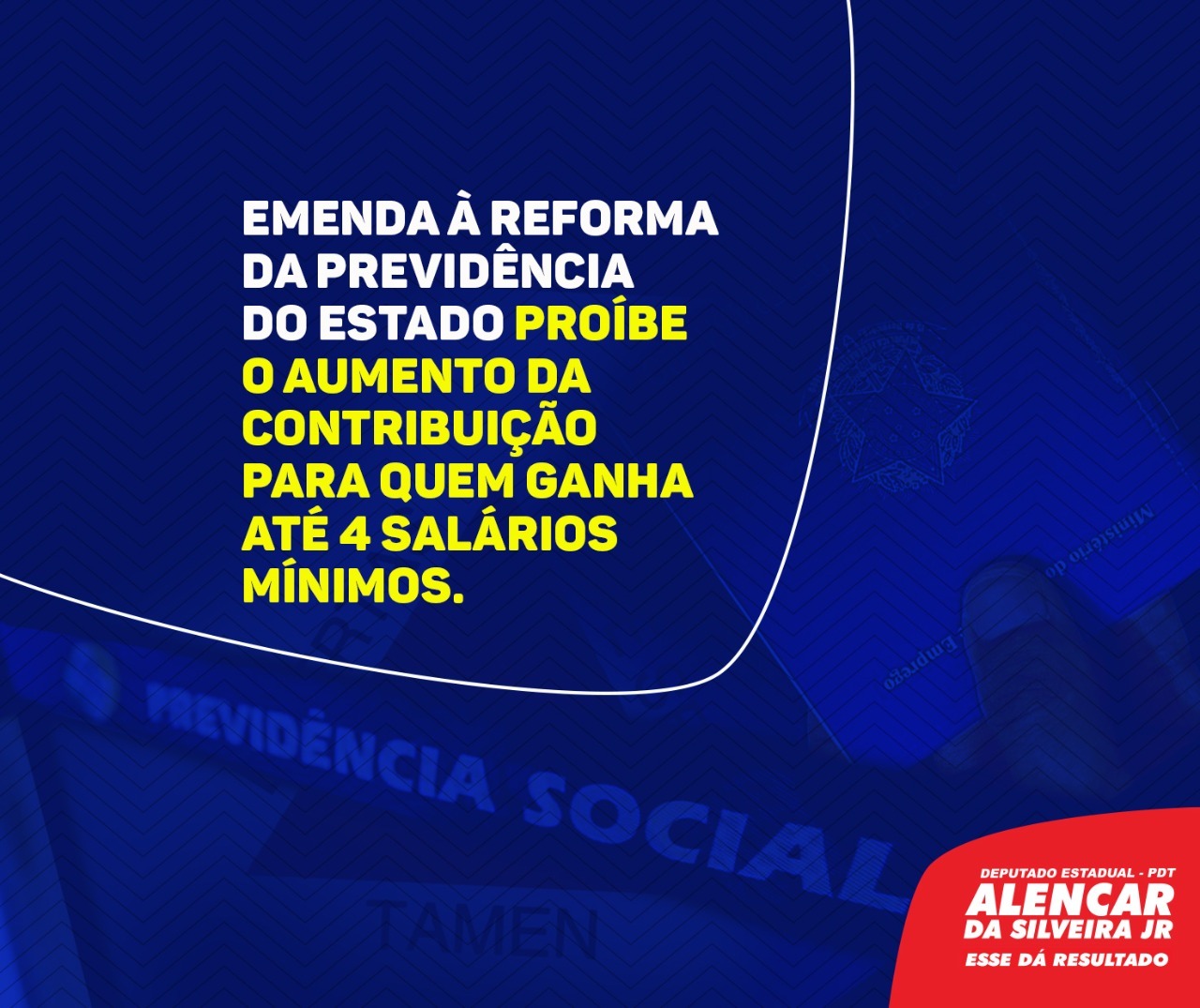 Deputado Alencar da Silveira Jr - Emenda à reforma da previdência do Estado proíbe aumento da alíquota para servidores que recebem até quatro salários mínimos