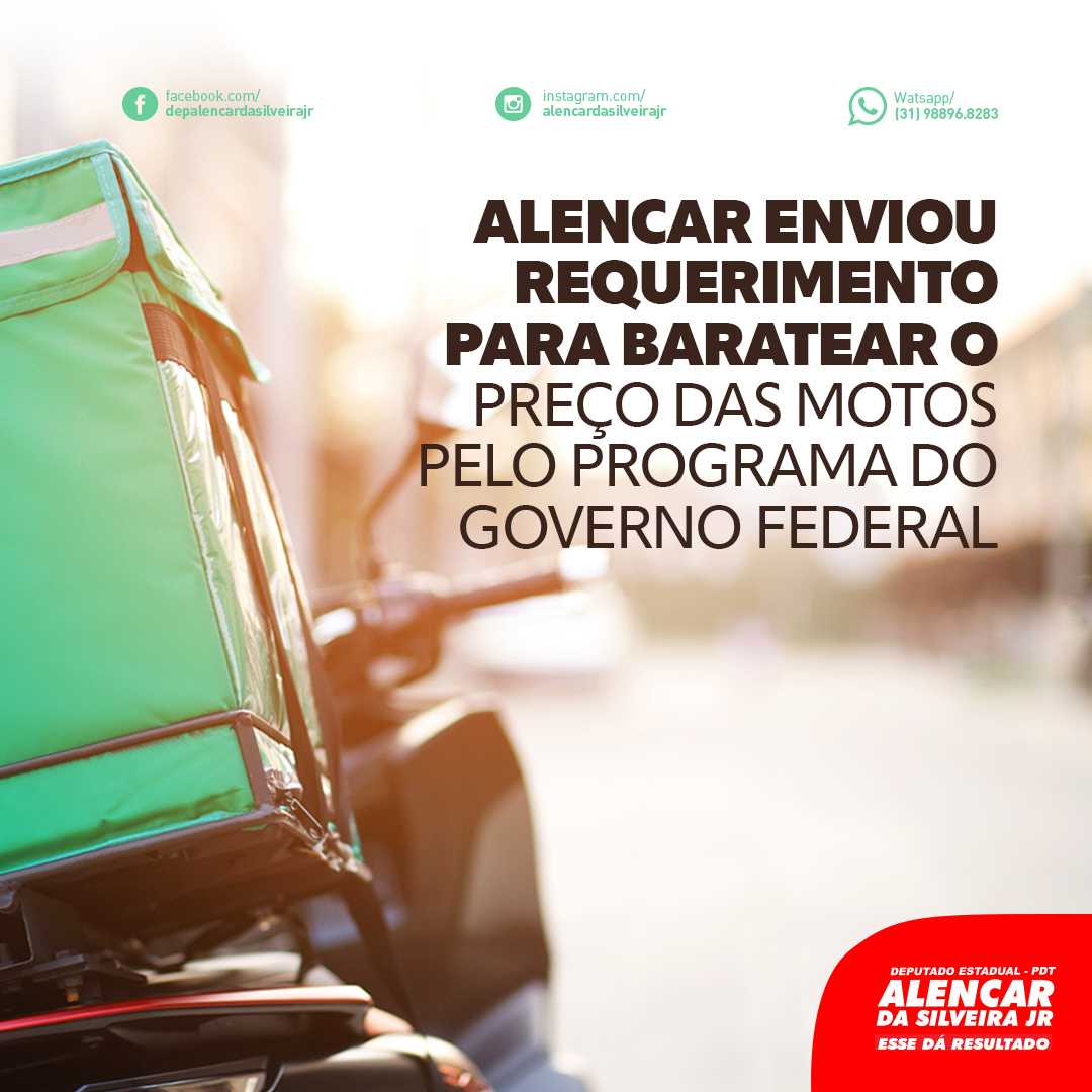 Deputado Alencar da Silveira Jr - Parlamentar toma medida para reduzir impostos sobre motocicletas